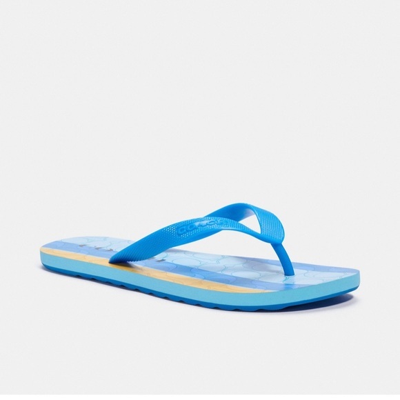 Coach zak stripped flip flop - Picture 1 of 4